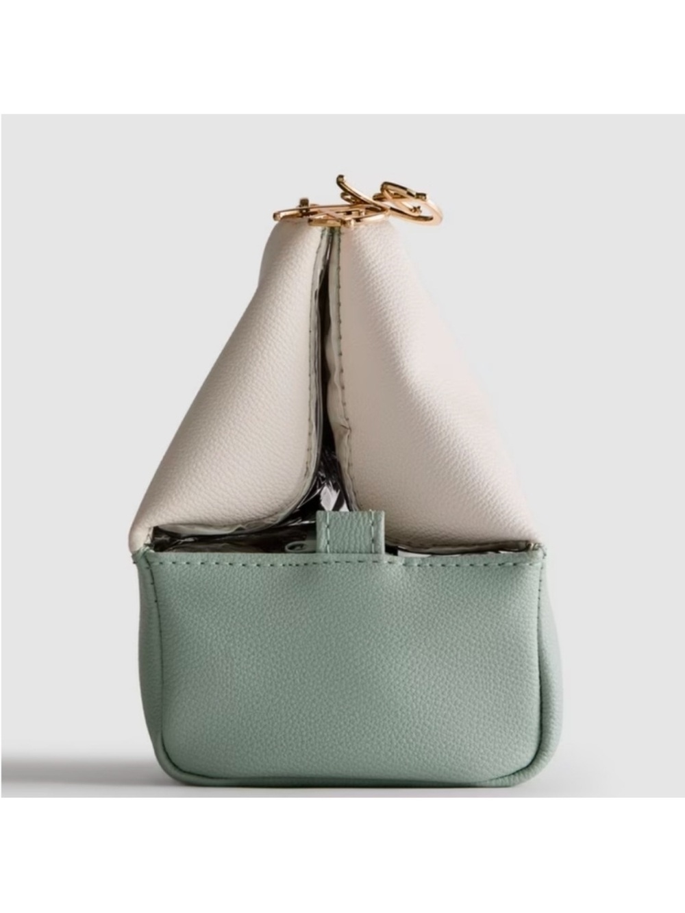 Disney/Primark NWT Bambi DTwo-Tone Cosmetic Pouch - Cream & Sage - Picture 2 of 4